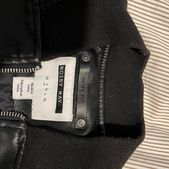 Noisy May Pleather Bomber - Picture 5 of 7